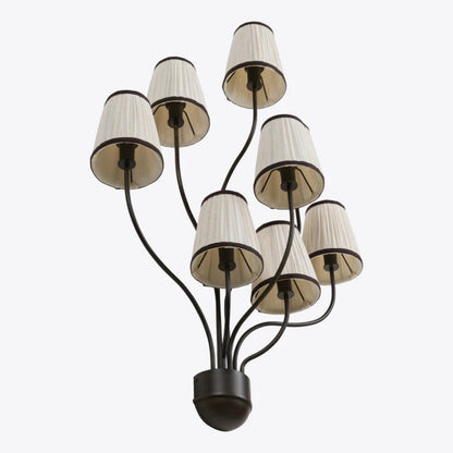 Chabal 8 Light Wall Light with Fabric Shade