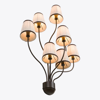 Chabal 8 Light Wall Light with Fabric Shade