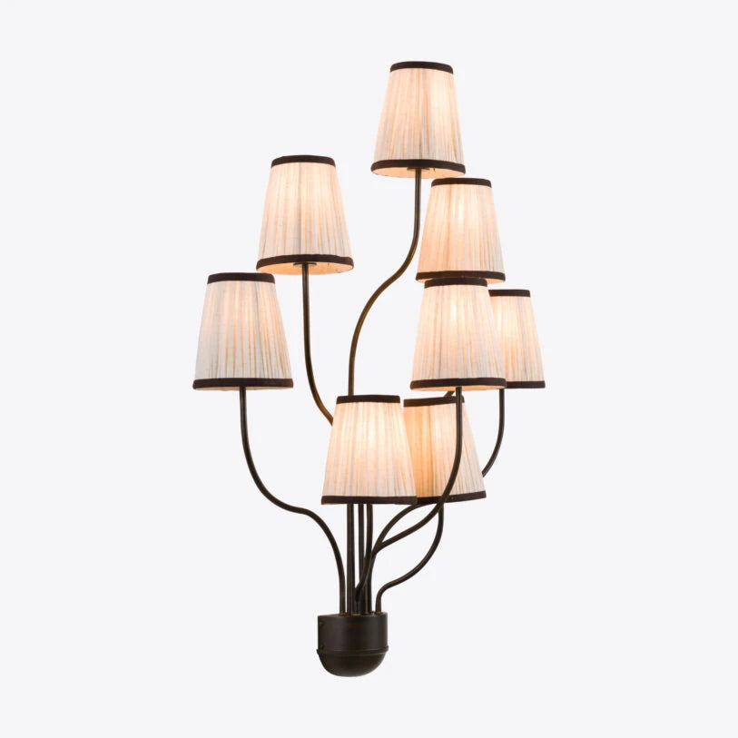 Chabal 8 Light Wall Light with Fabric Shade