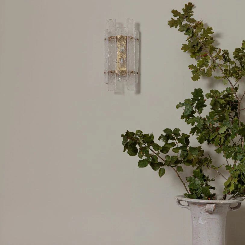 Tahli Crackled Glass Wall Light