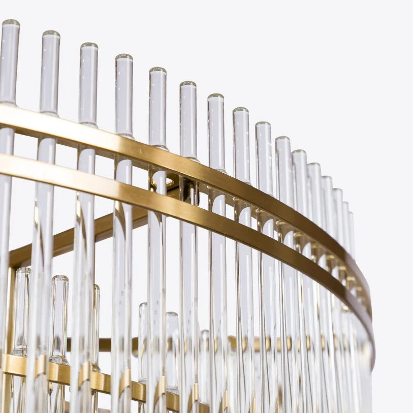 Waldorf Art Deco Tiered Glass Chandelier