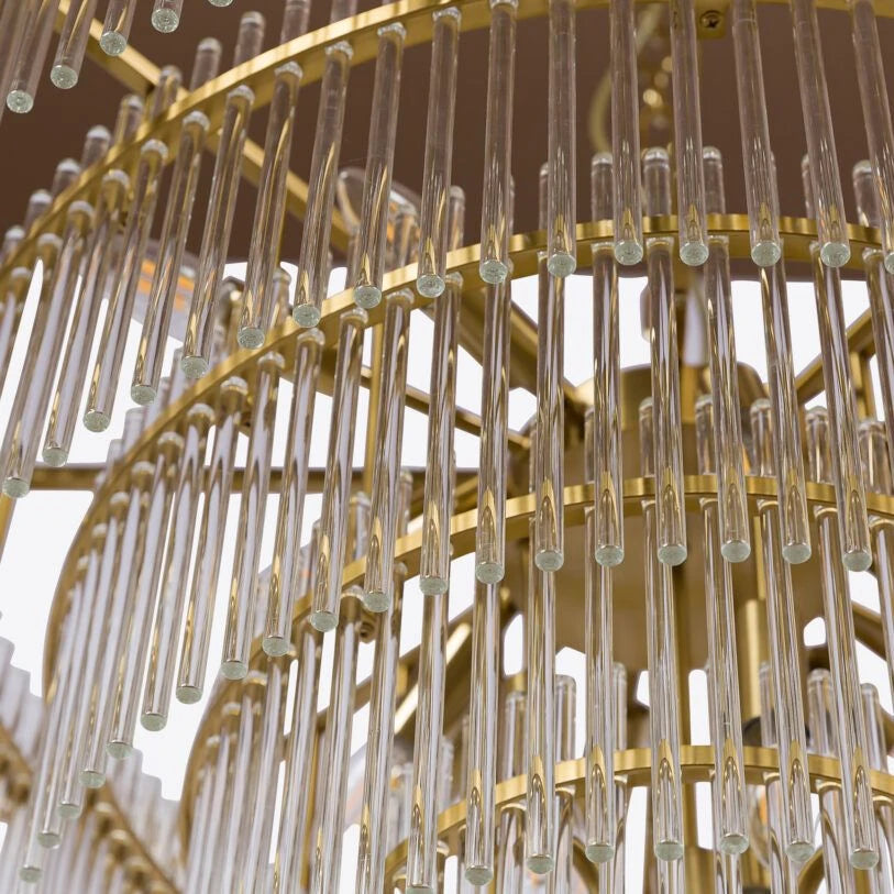 Waldorf Art Deco Tiered Glass Chandelier