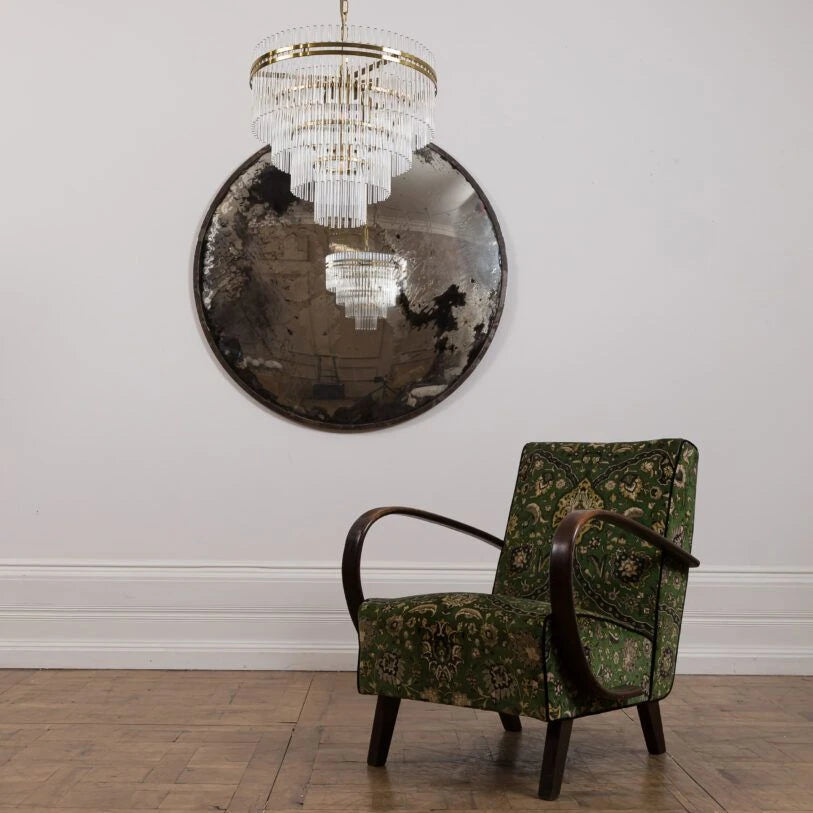 Waldorf Art Deco Tiered Glass Chandelier