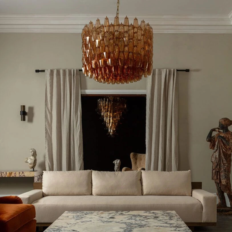 Sorrento Glass Drum Chandelier