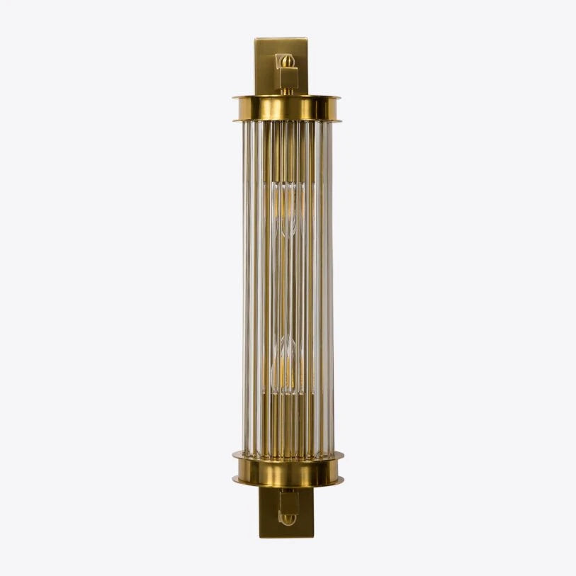 Elon Vintage Ribbed Glass Bathroom Wall Light
