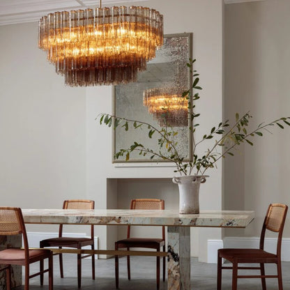 Treviso Dining Fluted Glass Chandelier