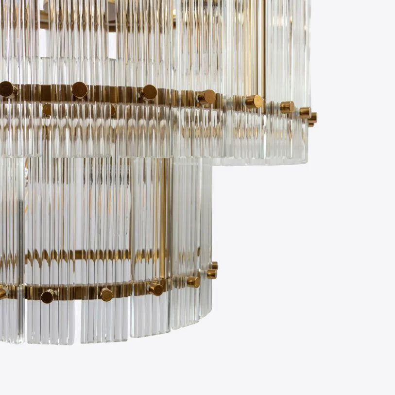 San Francisco Double Tier Glass Chandelier