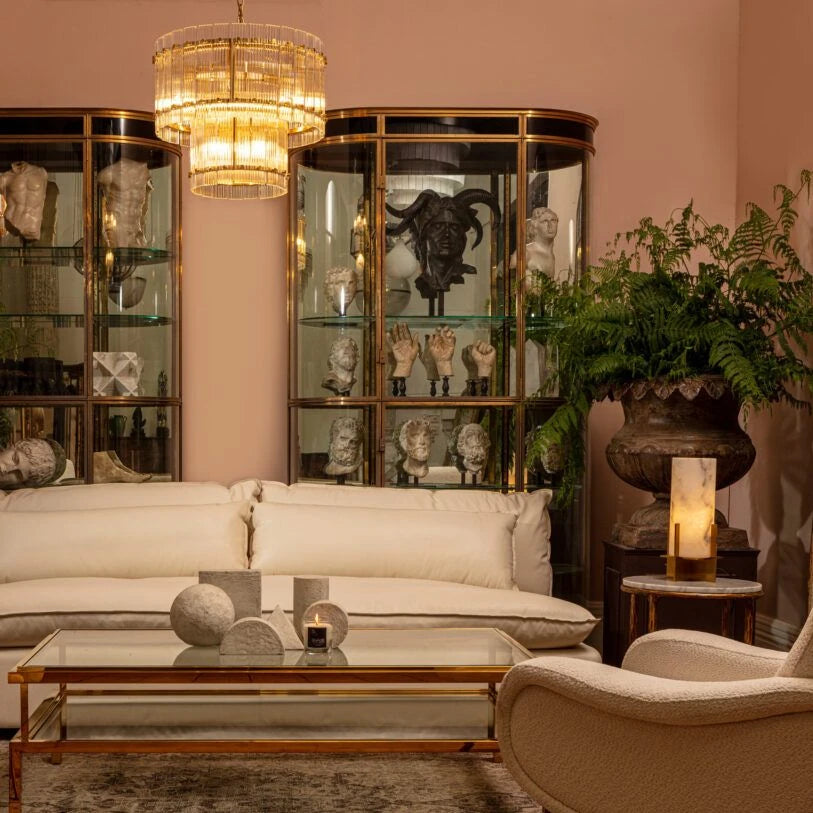 San Francisco Double Tier Glass Chandelier