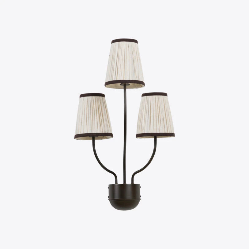Chabal 3 Light Wall Light with Fabric Shade