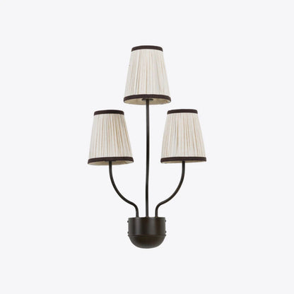 Chabal 3 Light Wall Light with Fabric Shade