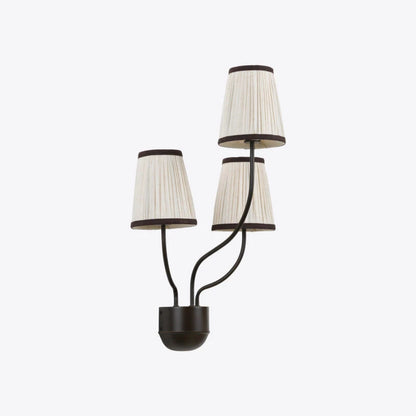Chabal 3 Light Wall Light with Fabric Shade