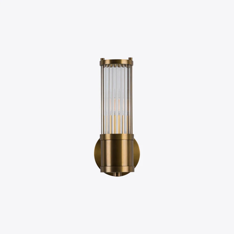 Hendrix Ribbed Glass Wall Light