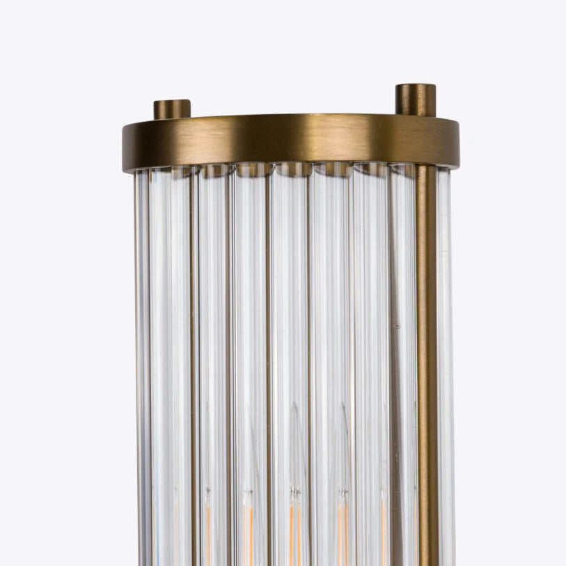 Hendrix Ribbed Glass Wall Light