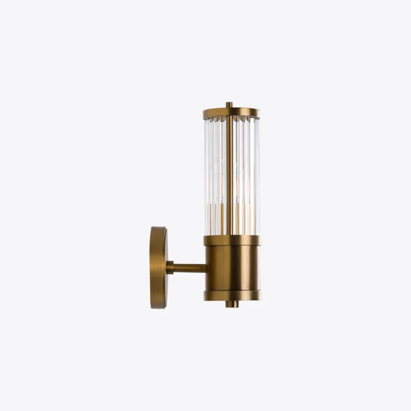 Hendrix Ribbed Glass Wall Light