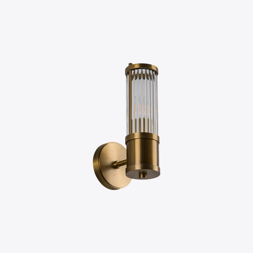 Hendrix Ribbed Glass Wall Light