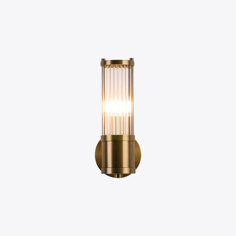 Hendrix Ribbed Glass Wall Light
