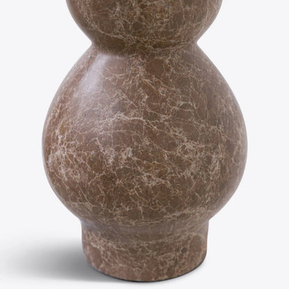 Yuki Solid Marble and Fabric Shade Table Lamp