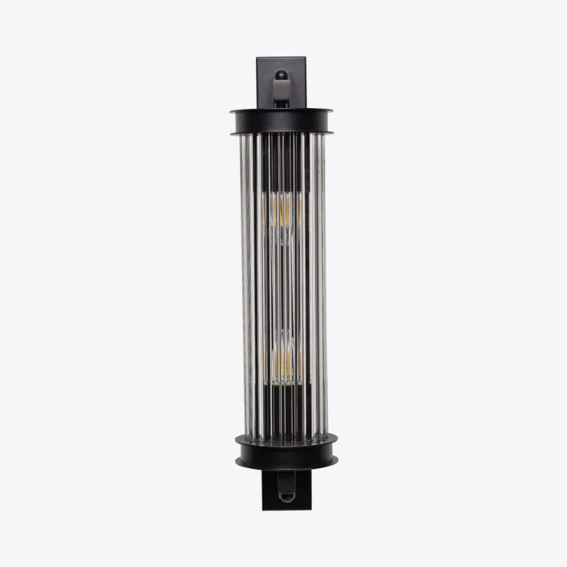 Elon Vintage Ribbed Glass Bathroom Wall Light