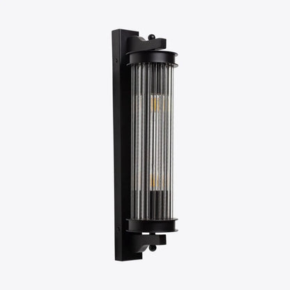 Elon Vintage Ribbed Glass Bathroom Wall Light