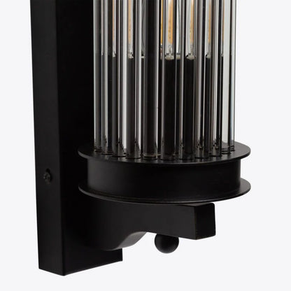 Elon Vintage Ribbed Glass Bathroom Wall Light