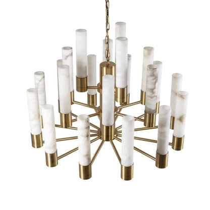 Orion Alabaster Three-Tier Chandelier