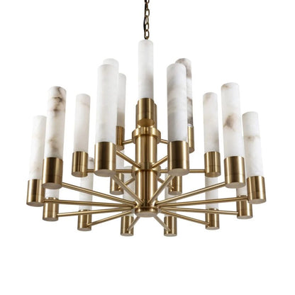 Orion Alabaster Three-Tier Chandelier