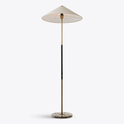Bond Marble Floor Lamp with Fabric Shade