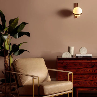 Lucca Opal Glass Globe Wall Light