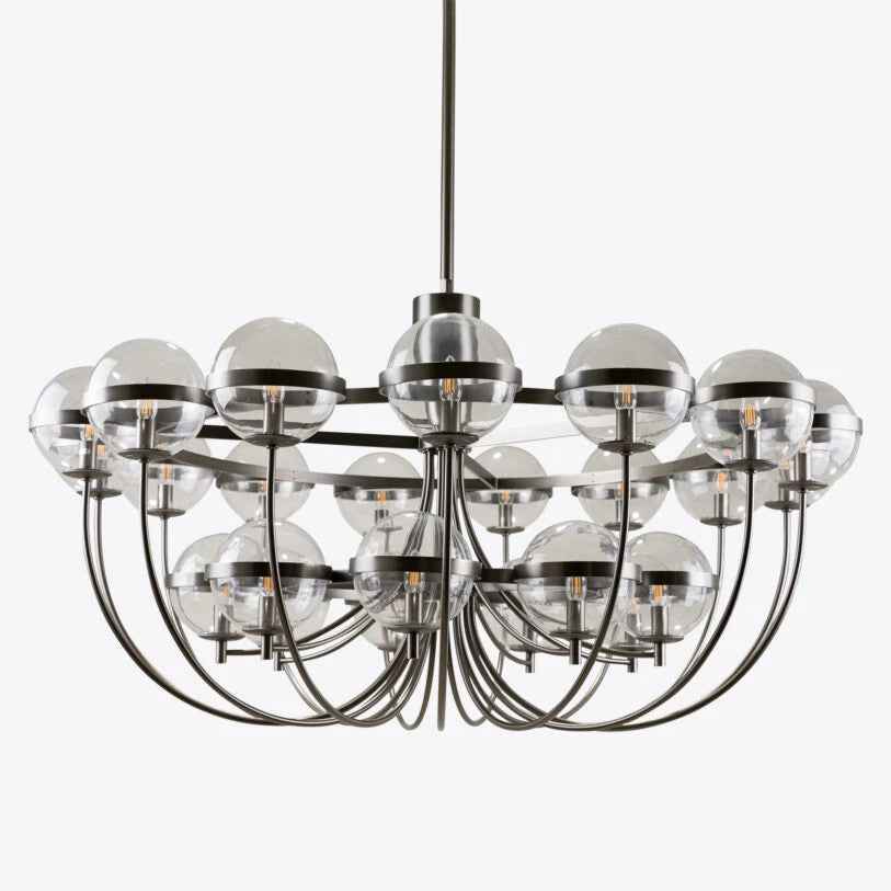 Cross 25 Light Glass Globe Chandelier