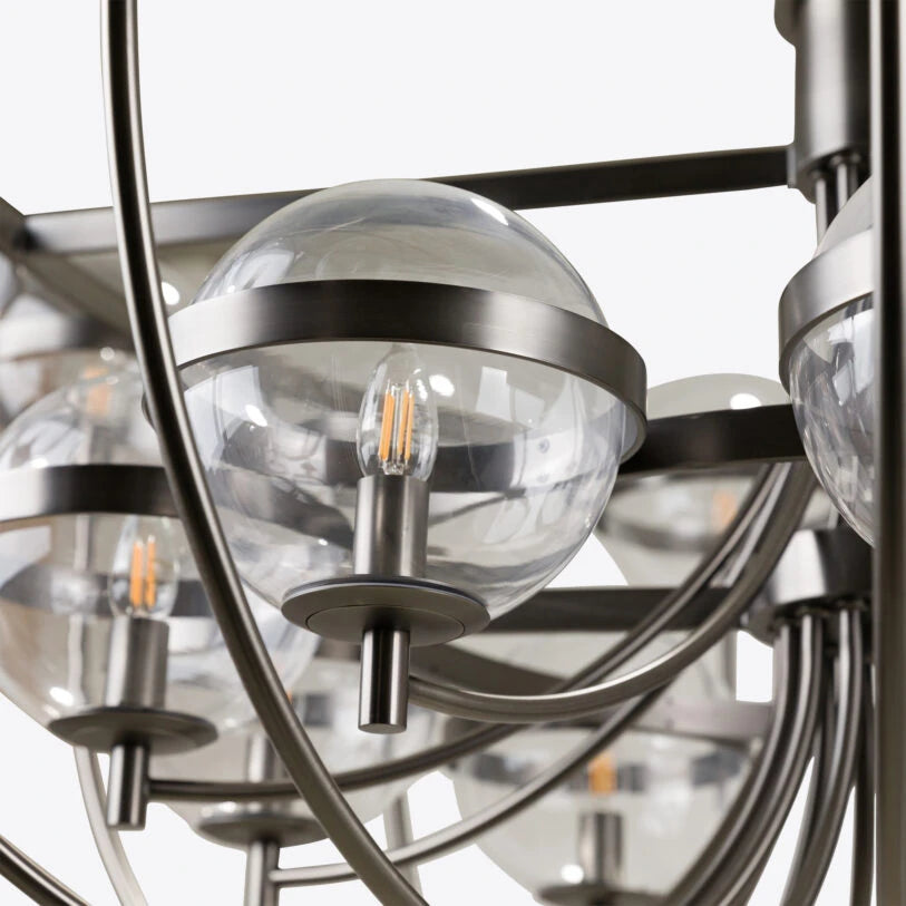 Cross 25 Light Glass Globe Chandelier