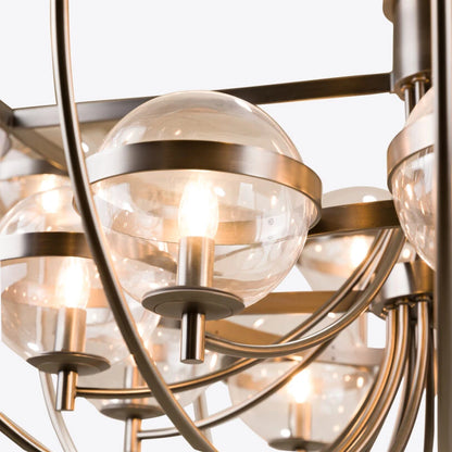 Cross 25 Light Glass Globe Chandelier