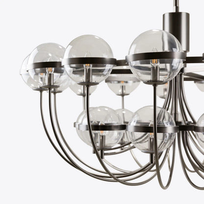 Cross 25 Light Glass Globe Chandelier