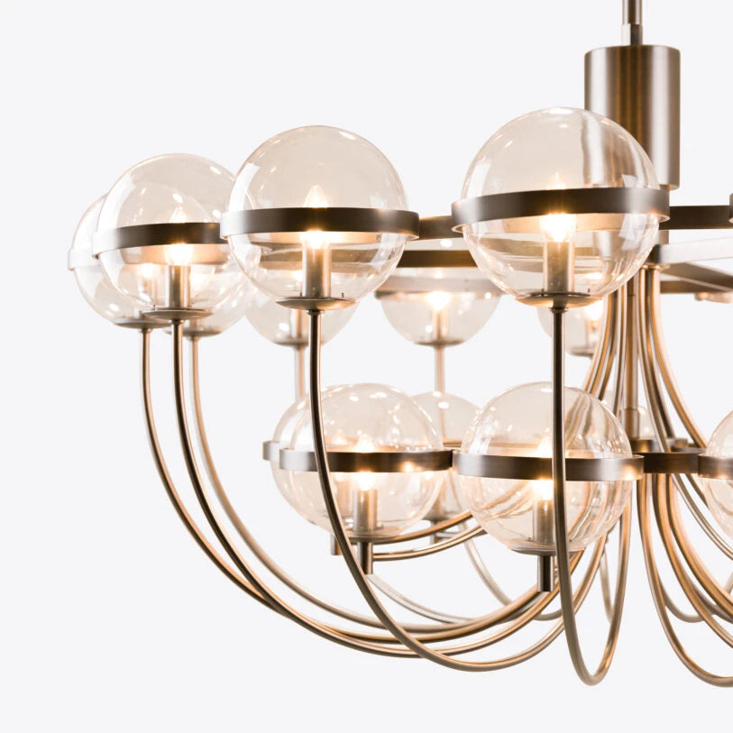 Cross 25 Light Glass Globe Chandelier