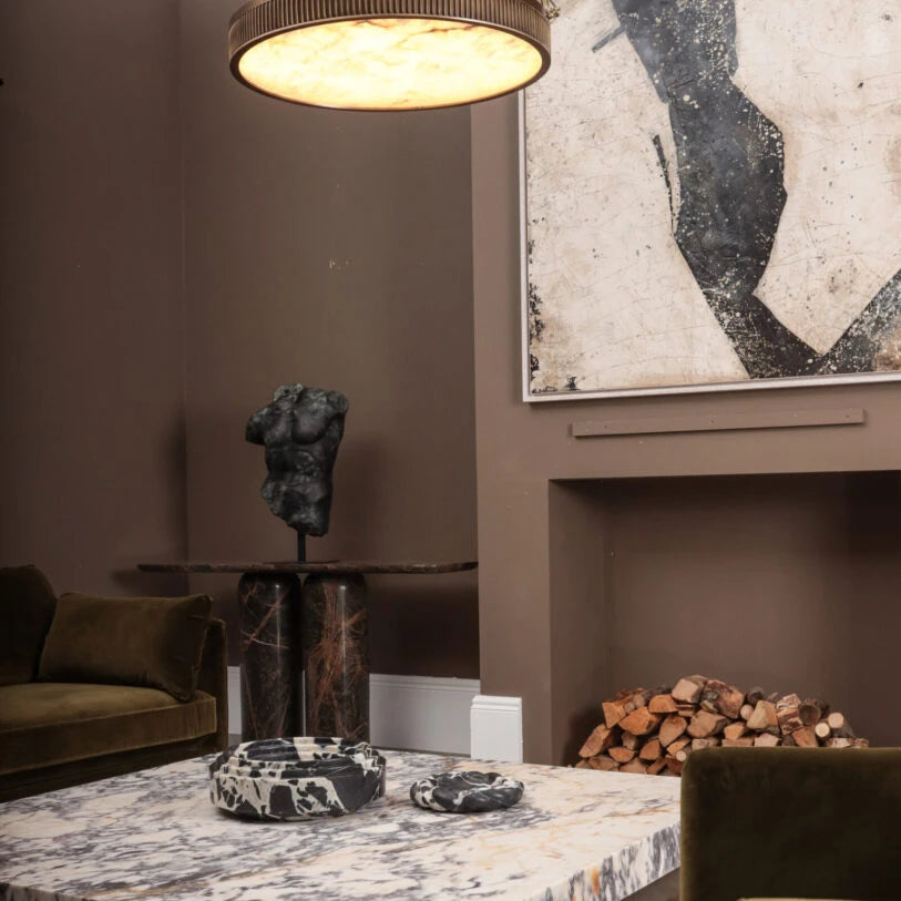 Chaplin Alabaster Plafonnier Chandelier