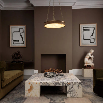 Chaplin Alabaster Plafonnier Chandelier