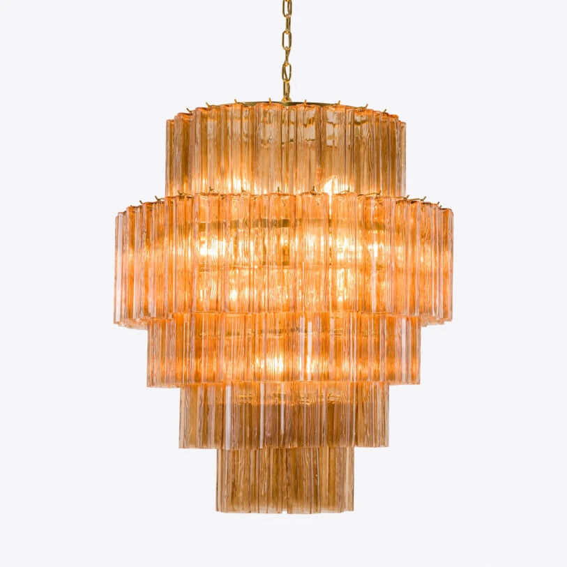 Freccia Treviso Fluted Glass Chandelier