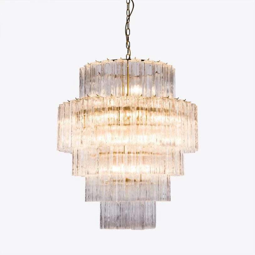 Freccia Treviso Fluted Glass Chandelier