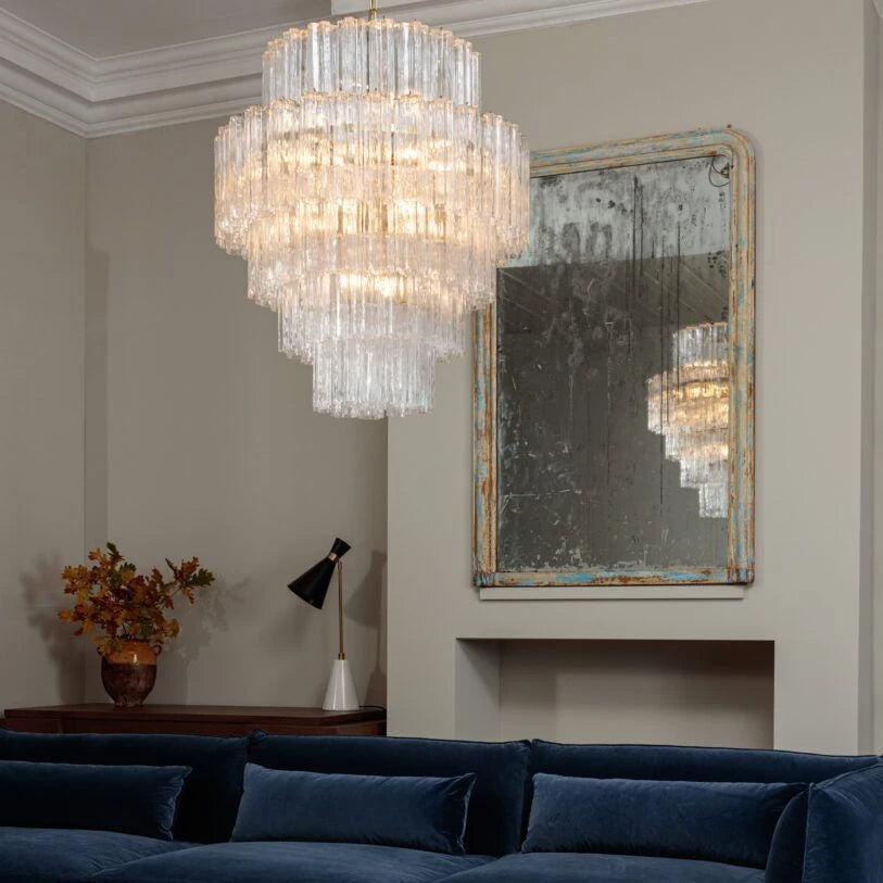 Freccia Treviso Fluted Glass Chandelier