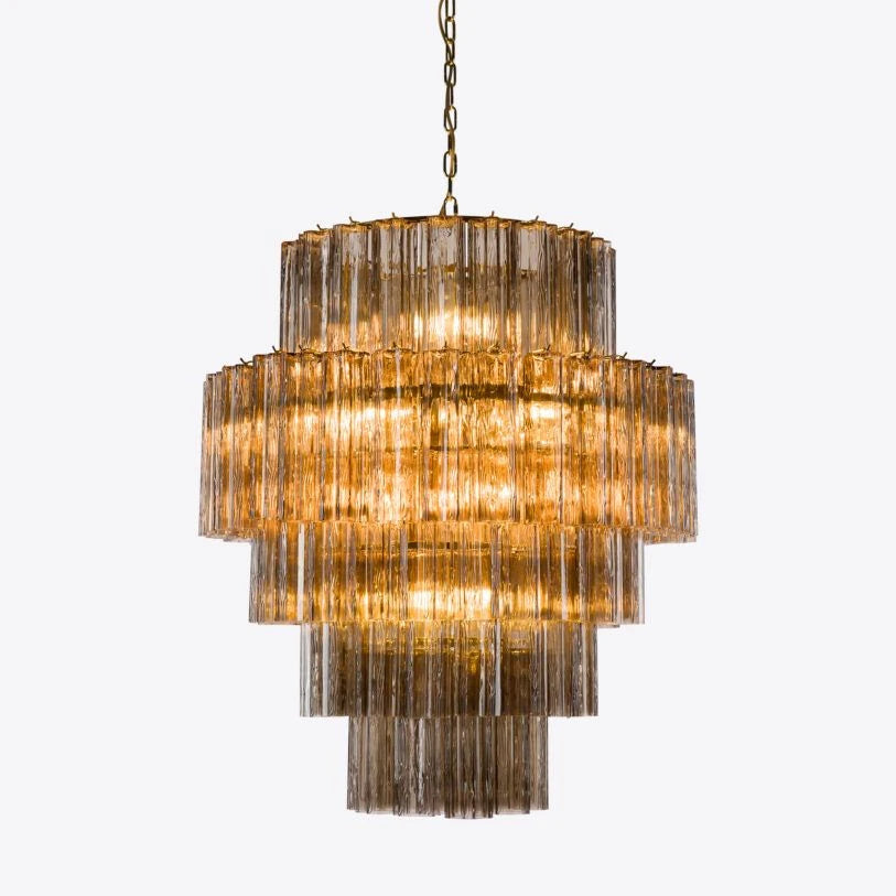 Freccia Treviso Fluted Glass Chandelier