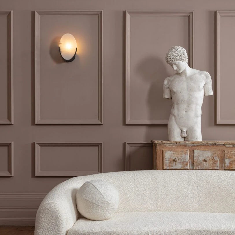 Mosman Disc Alabaster Wall Light