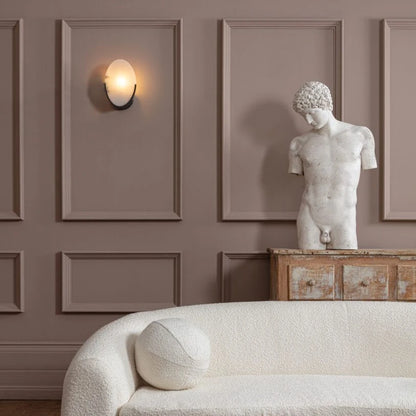 Mosman Disc Alabaster Wall Light