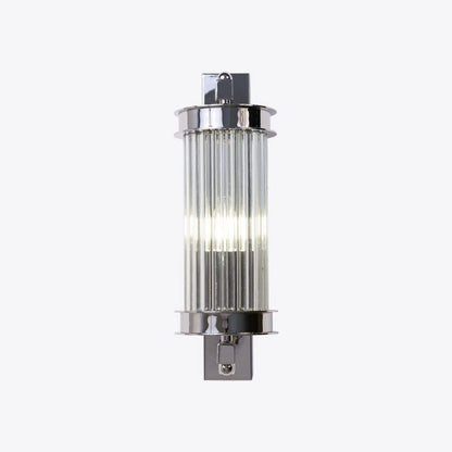 Elon Vintage Ribbed Glass Bathroom Wall Light