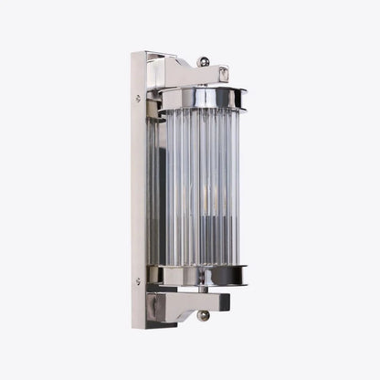 Elon Vintage Ribbed Glass Bathroom Wall Light