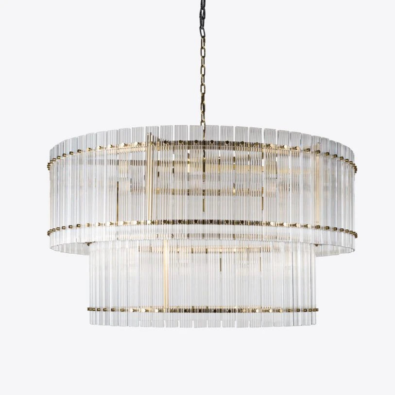 San Francisco Double Tier Glass Chandelier