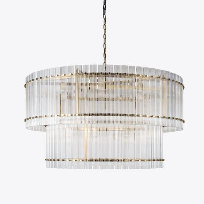 San Francisco Double Tier Glass Chandelier