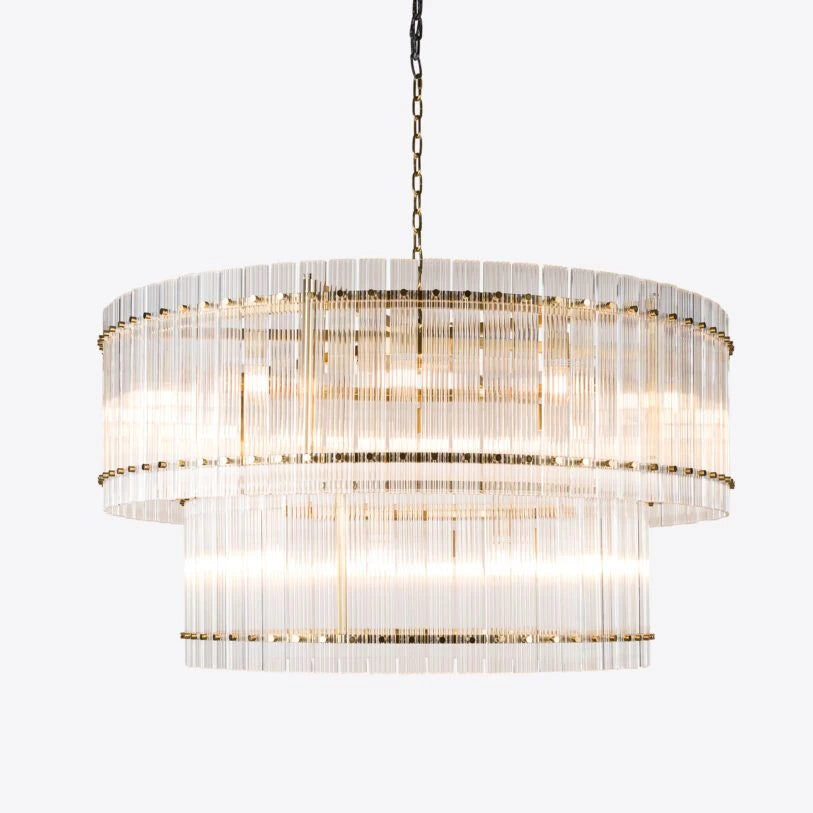 San Francisco Double Tier Glass Chandelier