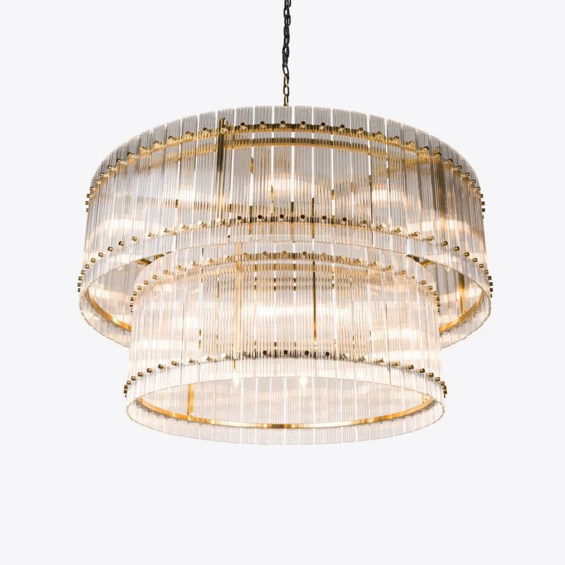 San Francisco Double Tier Glass Chandelier