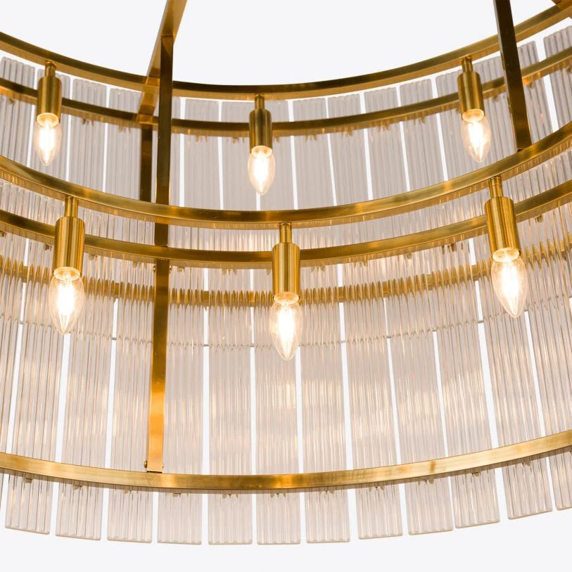 San Francisco Double Tier Glass Chandelier