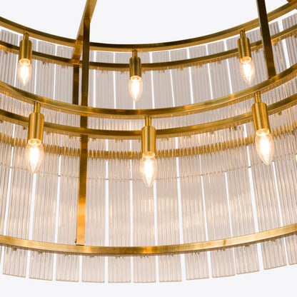 San Francisco Double Tier Glass Chandelier