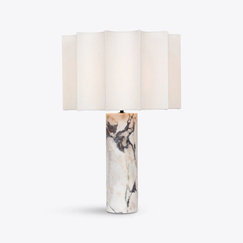 Cusco Calacatta White Marble Table Lamp